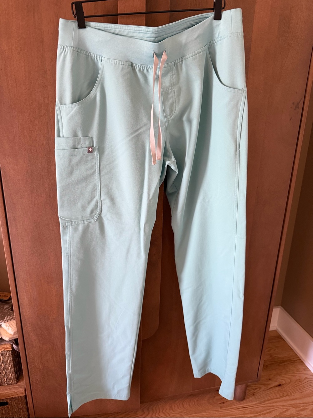 Figs Women's Light Blue Straight Leg Scrub Pants